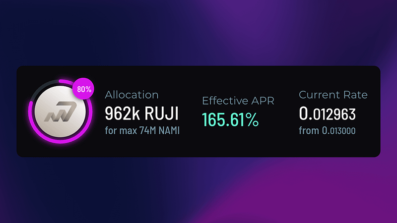 Important: $NAMI to $RUJI merge!